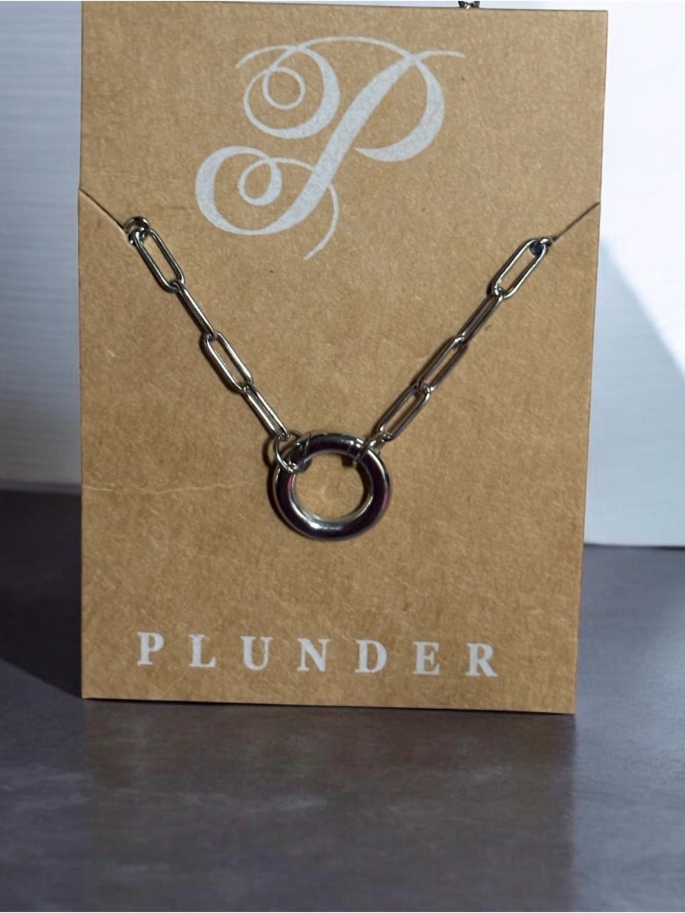 Plunder Paper Clip Link Necklace - Silver (v)